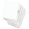 Avery Dennison Numerical Index Tab 8-1/2 x 11", #1, White, PK25 11911